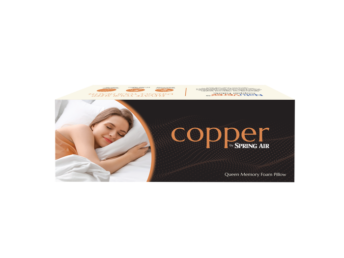 Copper Back Supporter Ventilated Memory Foam Pillow – Regular Loft