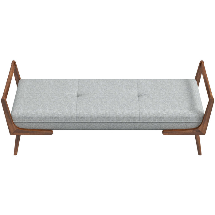 Cora - Mid-Century Modern Gray Bench - Gray by Ashcroft Furniture | Bel Furniture