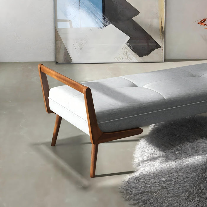 Cora - Mid-Century Modern Gray Bench - Gray by Ashcroft Furniture | Bel Furniture