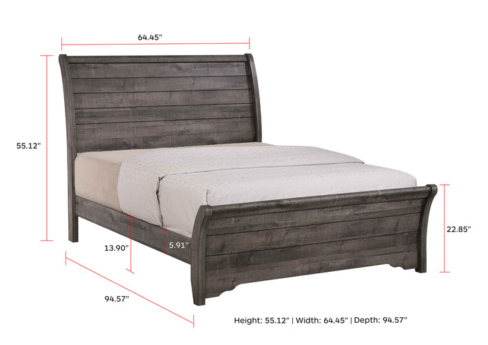 Coralee Bed Grey