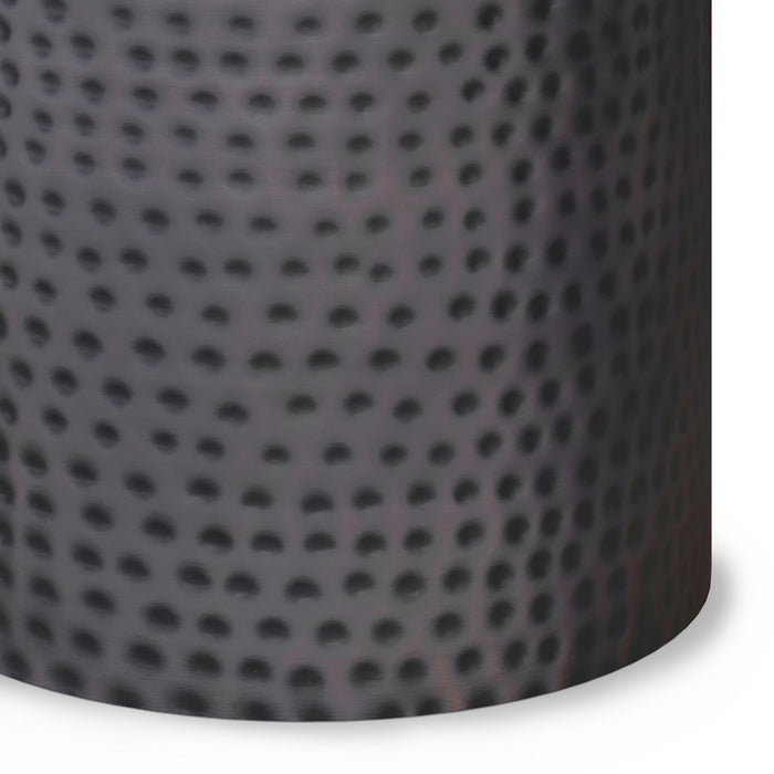 Corbin - Hammered Metal Side Table - view 4