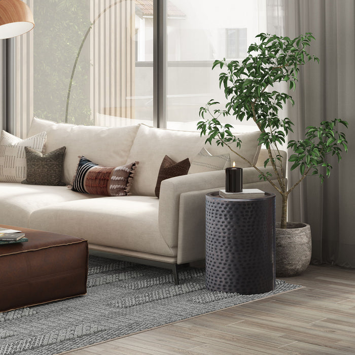 Corbin - Hammered Metal Side Table - view 8