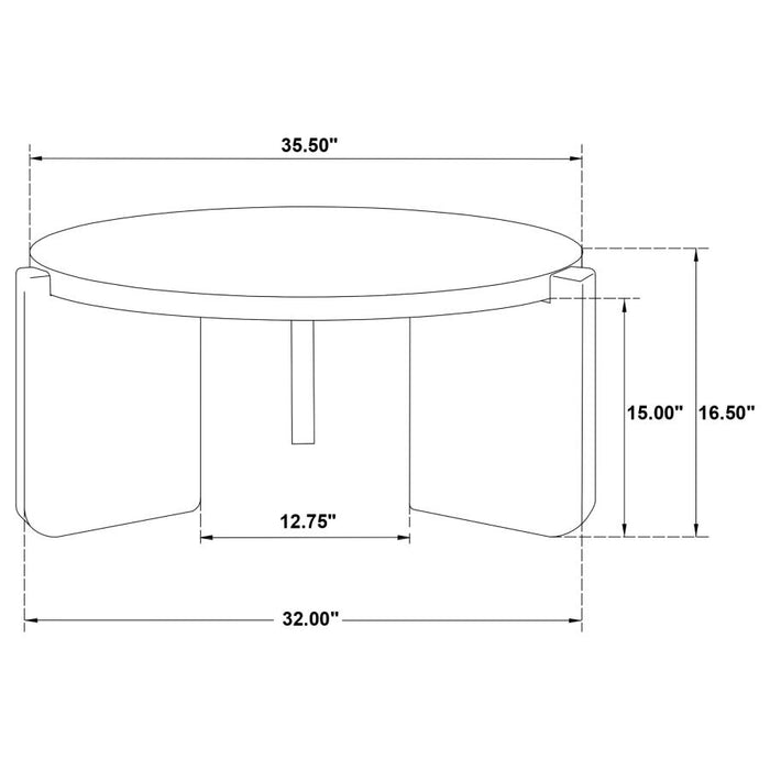 Cordova - Round Solid Wood Coffee Table - Black