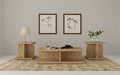 Light Brown / 3 Pc. Coffee Table, 2 End Tables