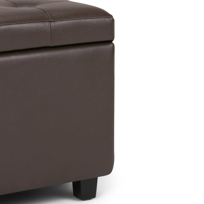 Cosmopolitan - Storage Ottoman - Chocolate Brown by Simpli-Home | Bel Furniture