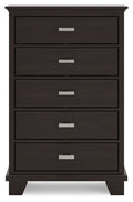 Covetown - Dark Brown - Five Drawer Chest by Signature Design by Ashley® | Bel Furniture