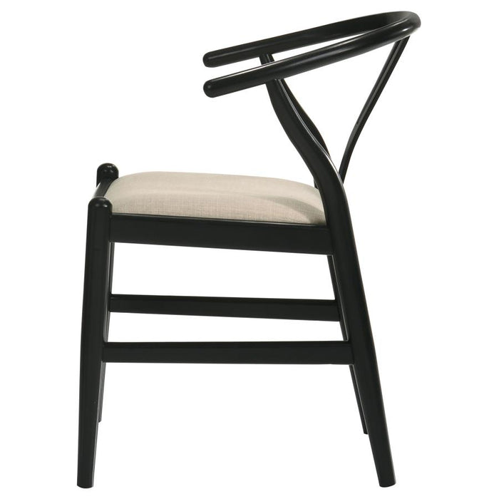Crestmont - Wood Wishbone Dining Side Chair (Set of 2) - Black