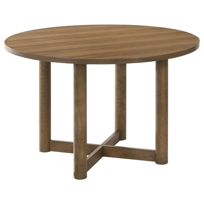 Crestmore Round Wood Dining Table Walnut