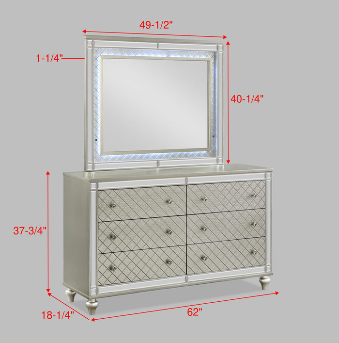 Cristian Dresser Mirror Champagne