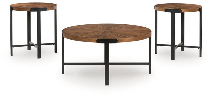 Crosstrail - Occasional Table Set (Set of 3) - Brown - view 2