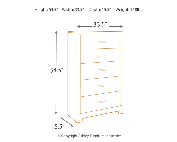 Culverbach - Gray - Five Drawer Chest by Signature Design by Ashley® | Bel Furniture