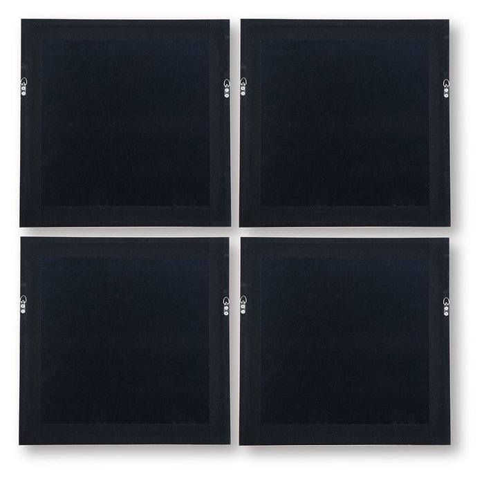 Dallbourne - Wall Art Set (Set of 4) - White / Gold Finish - view 2