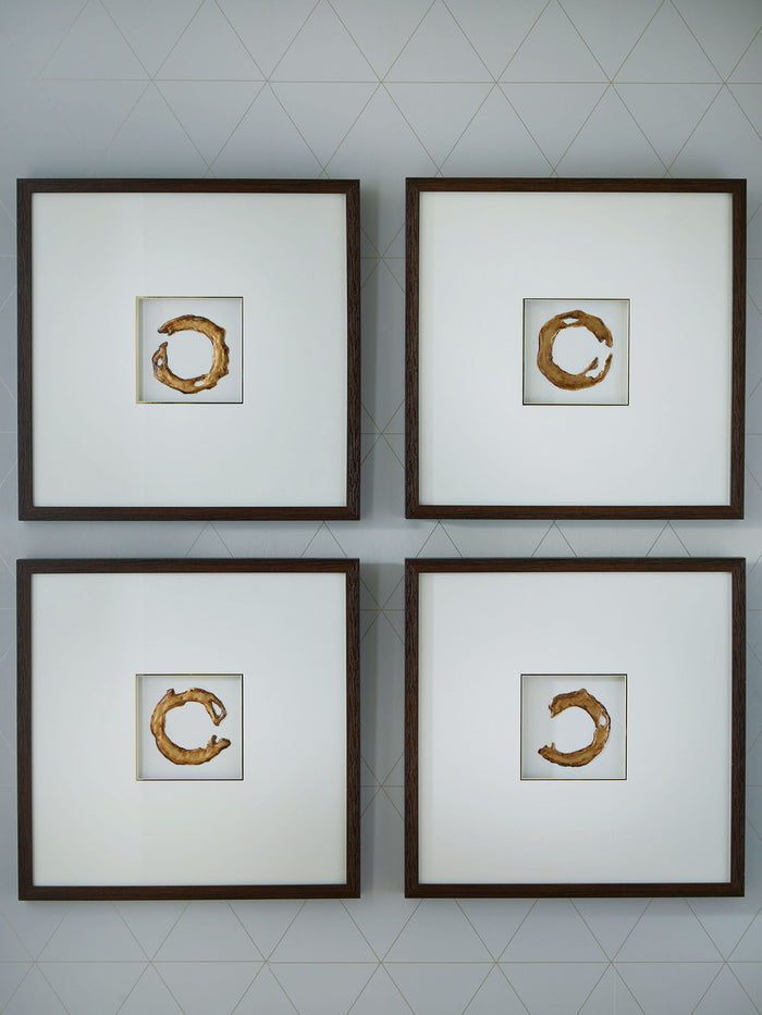 Dallbourne - Wall Art Set (Set of 4) - White / Gold Finish - view 3