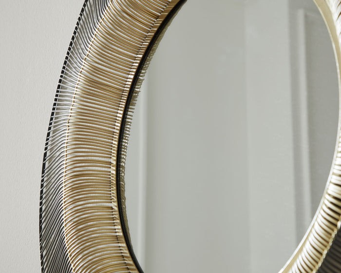 Dallmen - Accent Mirror - Black / Gold Finish - view 5
