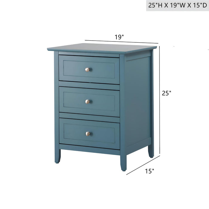Daniel - 3 Drawer Nightstand - view 8