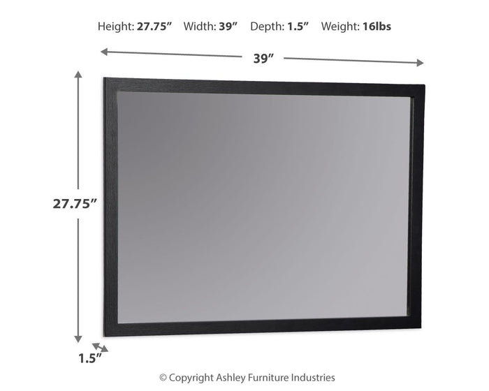 Danziar - Black - Bedroom Mirror by Signature Design by Ashley® | Bel Furniture
