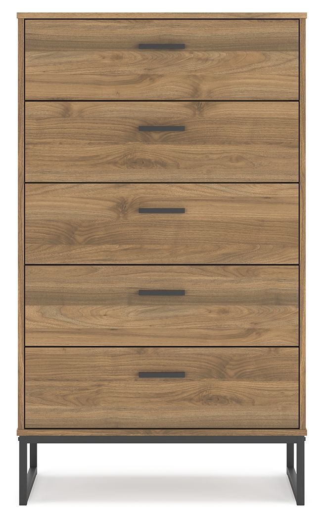 Deanlow - Honey - Five Drawer Chest by Signature Design by Ashley® | Bel Furniture