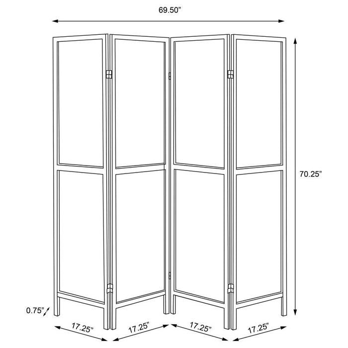 Deepika - 4-Panel Room Divider Folding Screen