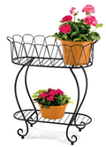Deer Park Ironworks Medium Oval Wave Planter Black
