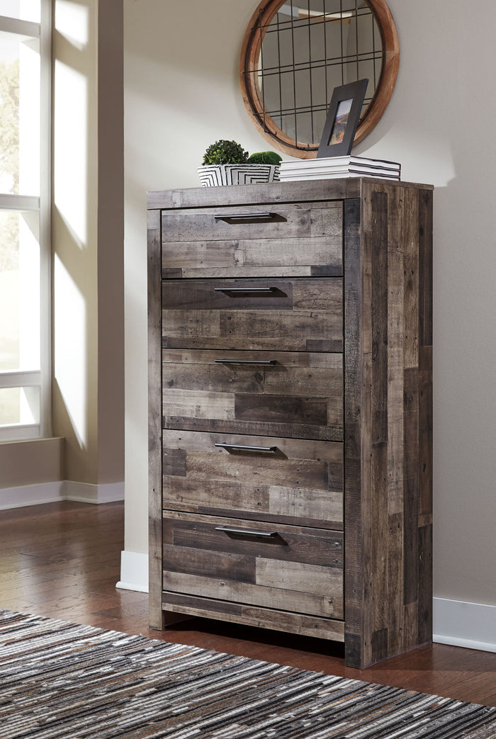 Derekson - Five Drawer Chest - Multi Gray - view 4