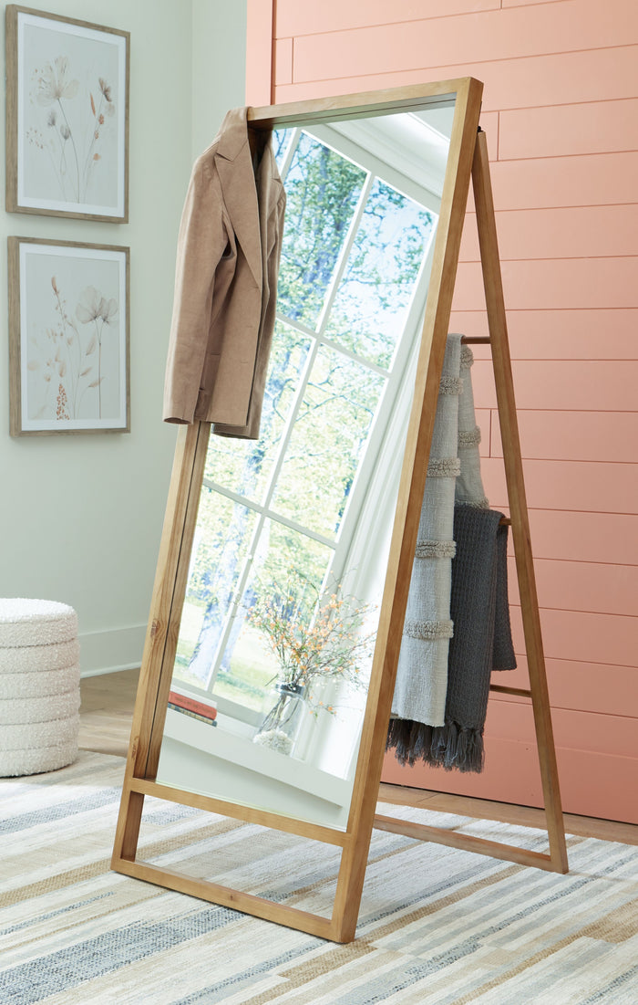 Devford - Brown - Floor Mirror by Signature Design by Ashley® | Bel Furniture