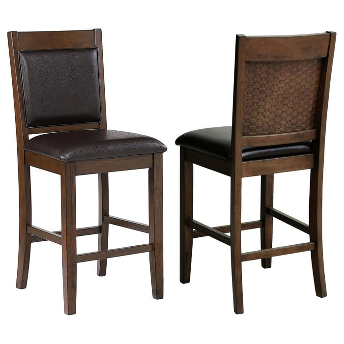 Dewey Upholstered Counter Chair (Set of 2) Walnut