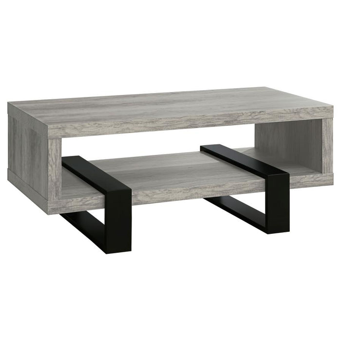Dinard Engineered Wood Coffee Table Gray Driftwood