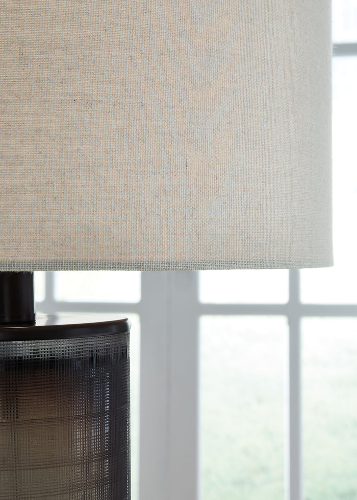 Dingerly - Brown - Glass Table Lamp by Signature Design by Ashley® | Bel Furniture