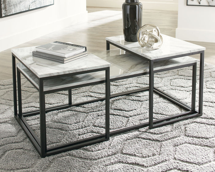 Donnesta - Occasional Table Set (Set of 3) - Gray / Black - view 2