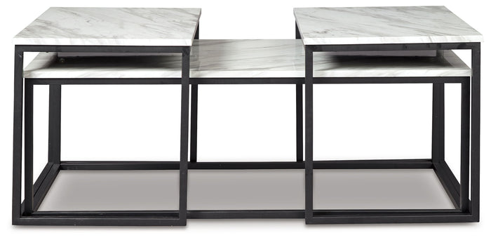Donnesta - Occasional Table Set (Set of 3) - Gray / Black - view 4