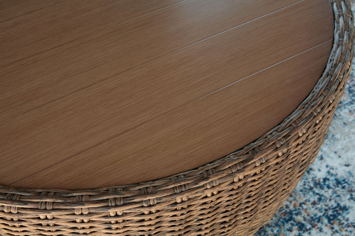 Double Point - Round Cocktail Table - Beige - view 2