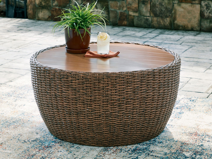 Double Point - Round Cocktail Table - Beige - view 3