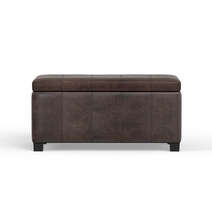 Dover - Storage Ottoman Bench - Distressed Brown - view 5