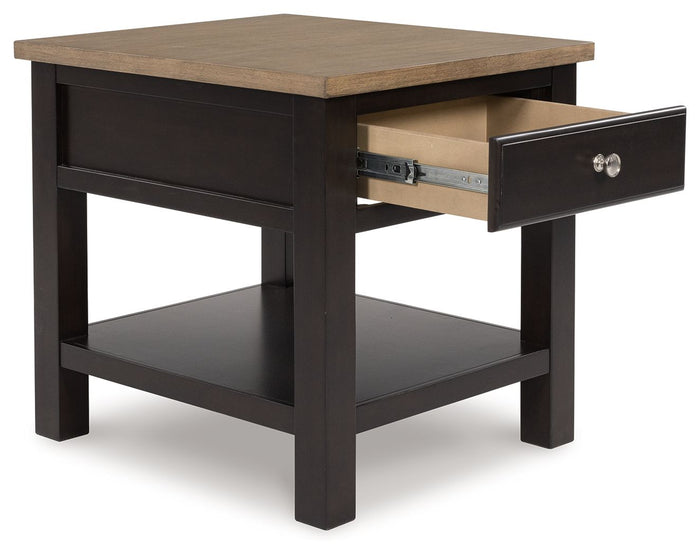 Drazmine - Brown - Rectangular End Table by Signature Design by Ashley® | Bel Furniture