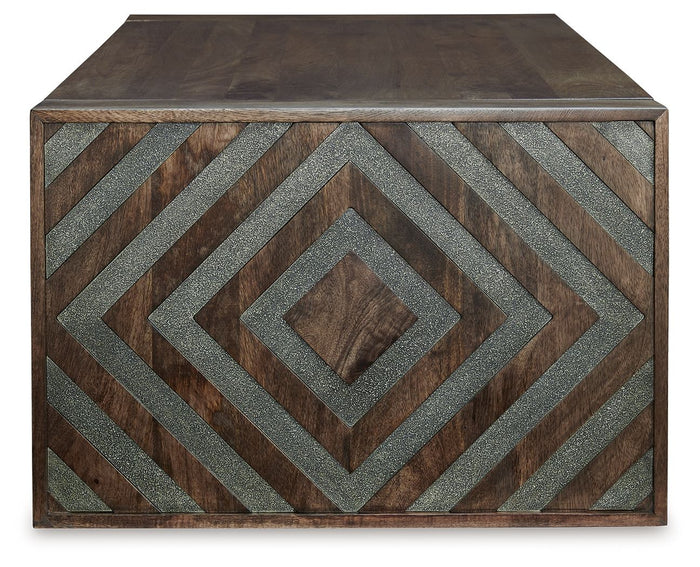 Dreggan - Brown - Rectangular Cocktail Table by Signature Design by Ashley® | Bel Furniture
