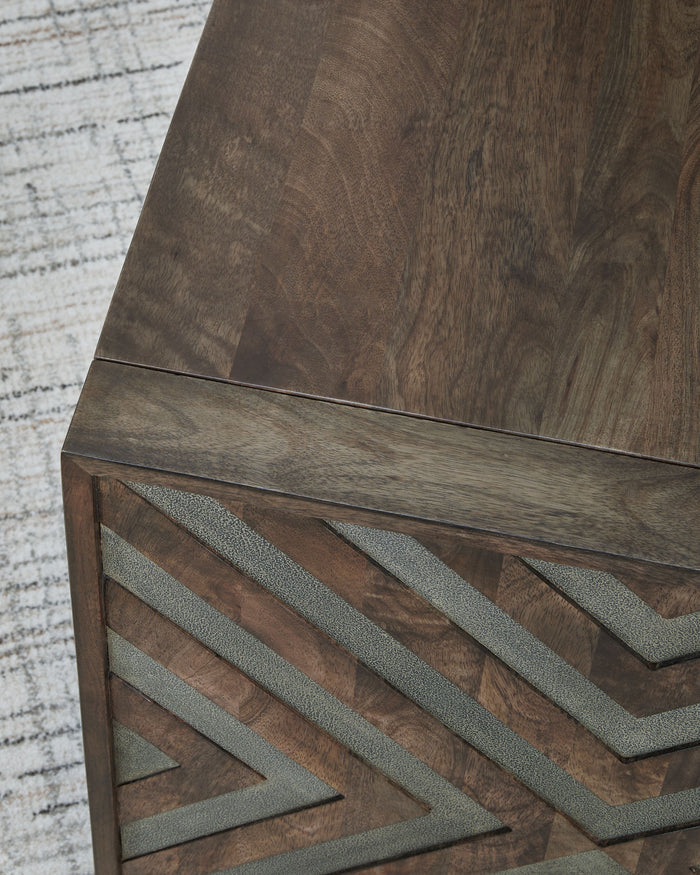 Dreggan - Brown - Square End Table by Signature Design by Ashley® | Bel Furniture