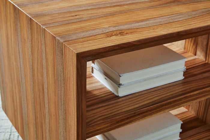 Dressonni - Brown - Square End Table by Signature Design by Ashley® | Bel Furniture