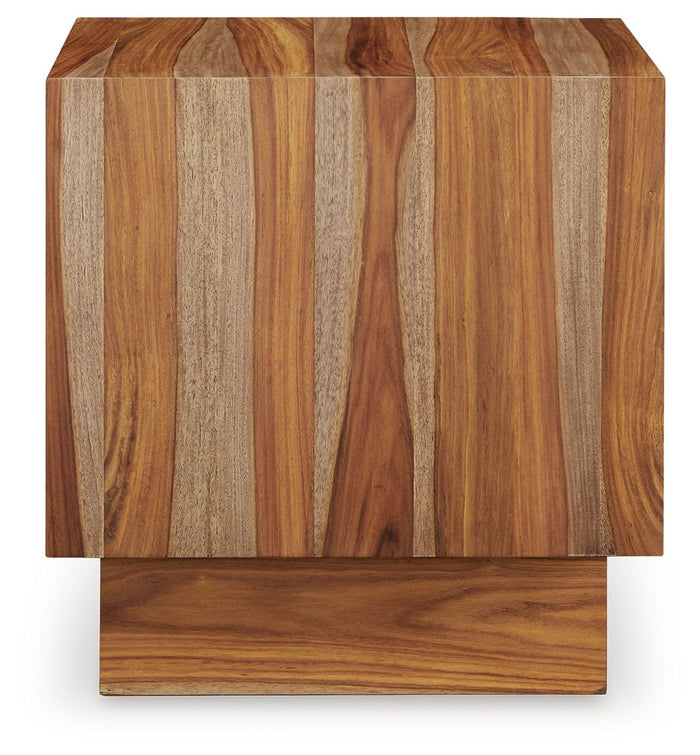 Dressonni - Brown - Square End Table by Signature Design by Ashley® | Bel Furniture