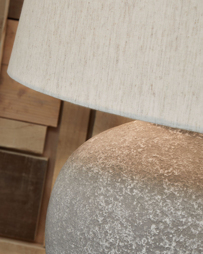 Dreward - Distressed Gray - Paper Table Lamp by Signature Design by Ashley® | Bel Furniture