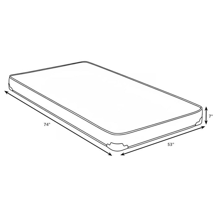 Drover - 7" Foam Mattress With Built-In Bunkie Board