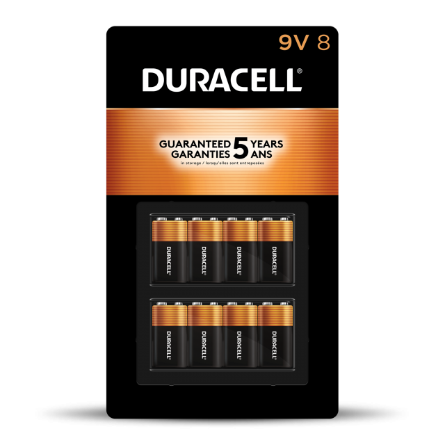 Duracell Coppertop 9V Alkaline Batteries