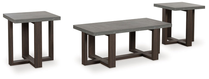 Dynnford - Gray / Brown - Occasional Table Set (Set of 3) by Signature Design by Ashley® | Bel Furniture