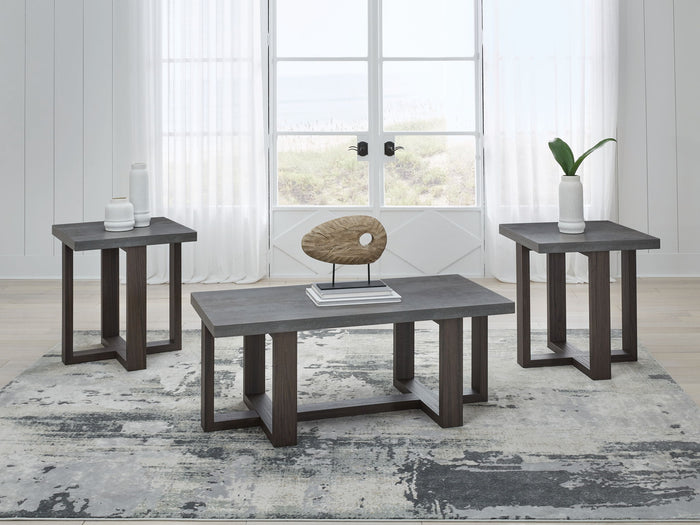 Dynnford - Occasional Table Set (Set of 3) - Gray / Brown - view 6