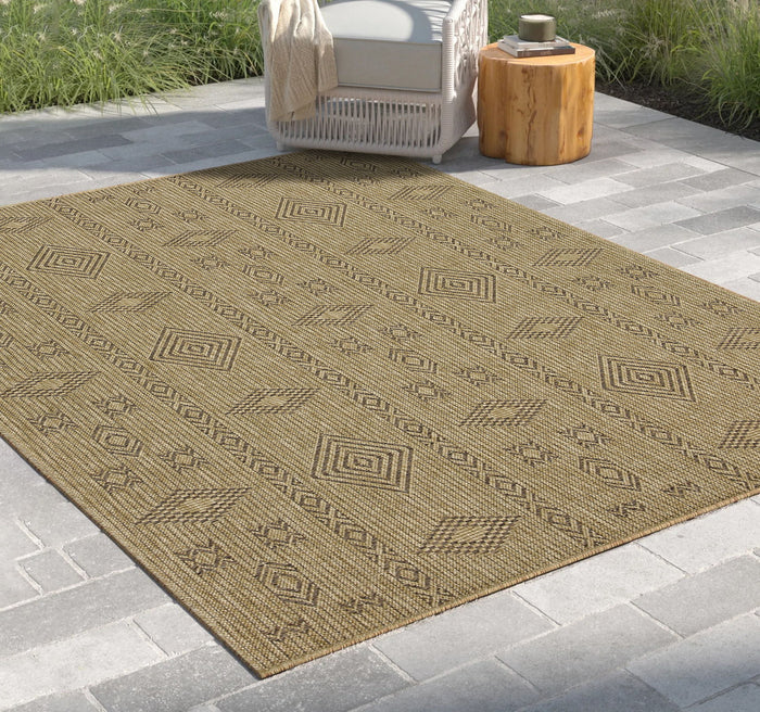 Earth - 2'7" X 7'3" Indoor, Outdoor Area Rug - Jute, Mocha - view 4