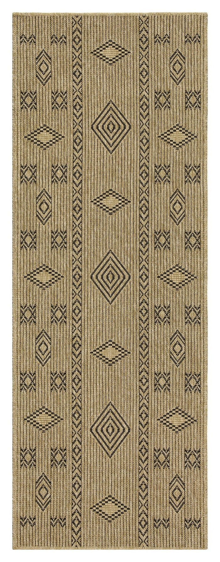 Earth - 5'3" X 7'3" Indoor, Outdoor Area Rug Polypropylene - Jute / Black by Icona Home Decor | Bel Furniture
