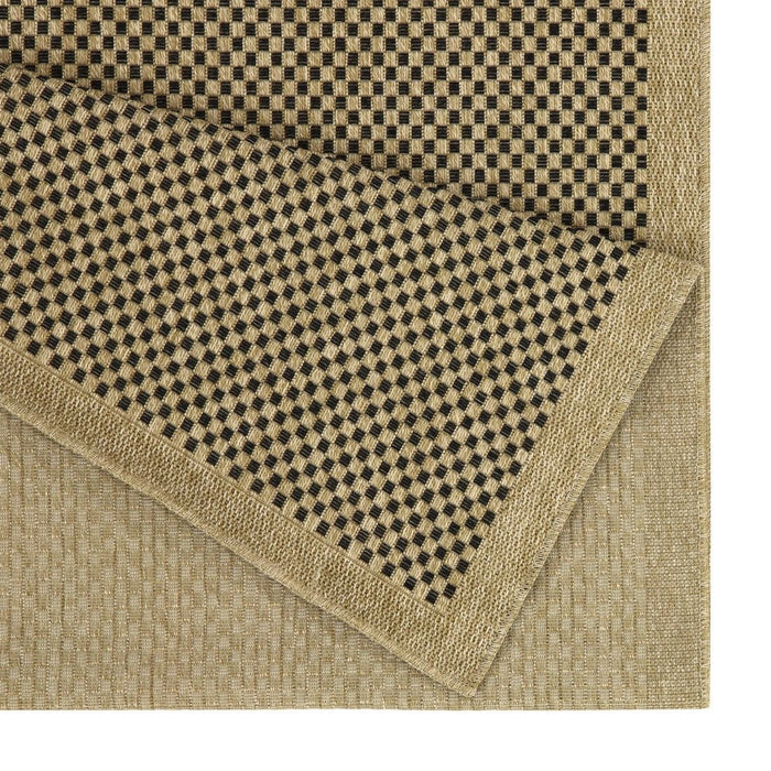 Earth - 5'3" X 7'3" Indoor, Outdoor Area Rug, Polypropylene - Jute / Black - view 4