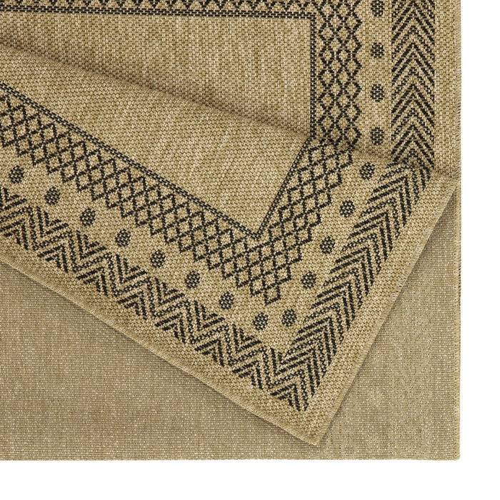 Earth - 5'3" X 7'3" Polypropylene Indoor, Outdoor Area Rug - Jute / Black - view 3