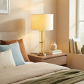 Echo - Table Lamp With On / Off Switch Clear Body Base - Clear / Silver / White