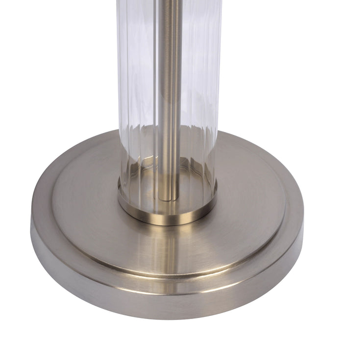 Echo - Table Lamp With On / Off Switch Clear Body Base - Clear / Silver / White by Ashcroft Furniture | Bel Furniture