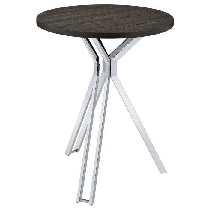 Edgerton Round Pub Height Bistro Bar Table Dark Oak